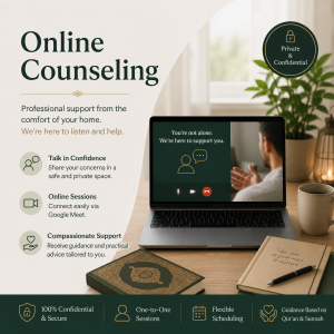 Online Counseling Service with Private One-to-One Sessions at Ruqyah and Ajwah Center